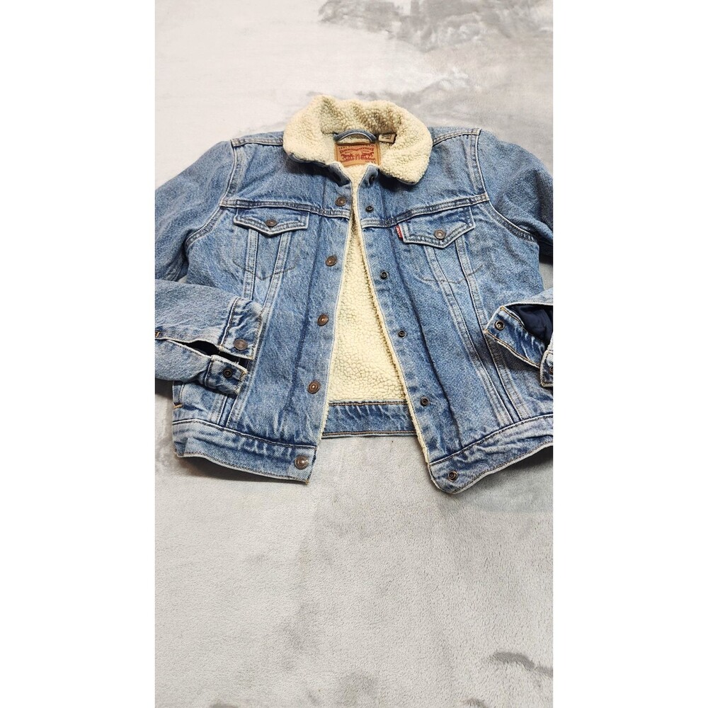 Vintage Levis‎ Jean Sherpa Lined Trucker Jacket Size XS